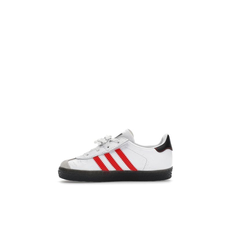 Hello Kitty x adidas Gazelle Застежка-липучка EL I 50-летний юбилей Детские кроссовки Белый Облачно-белый Красный IH9956