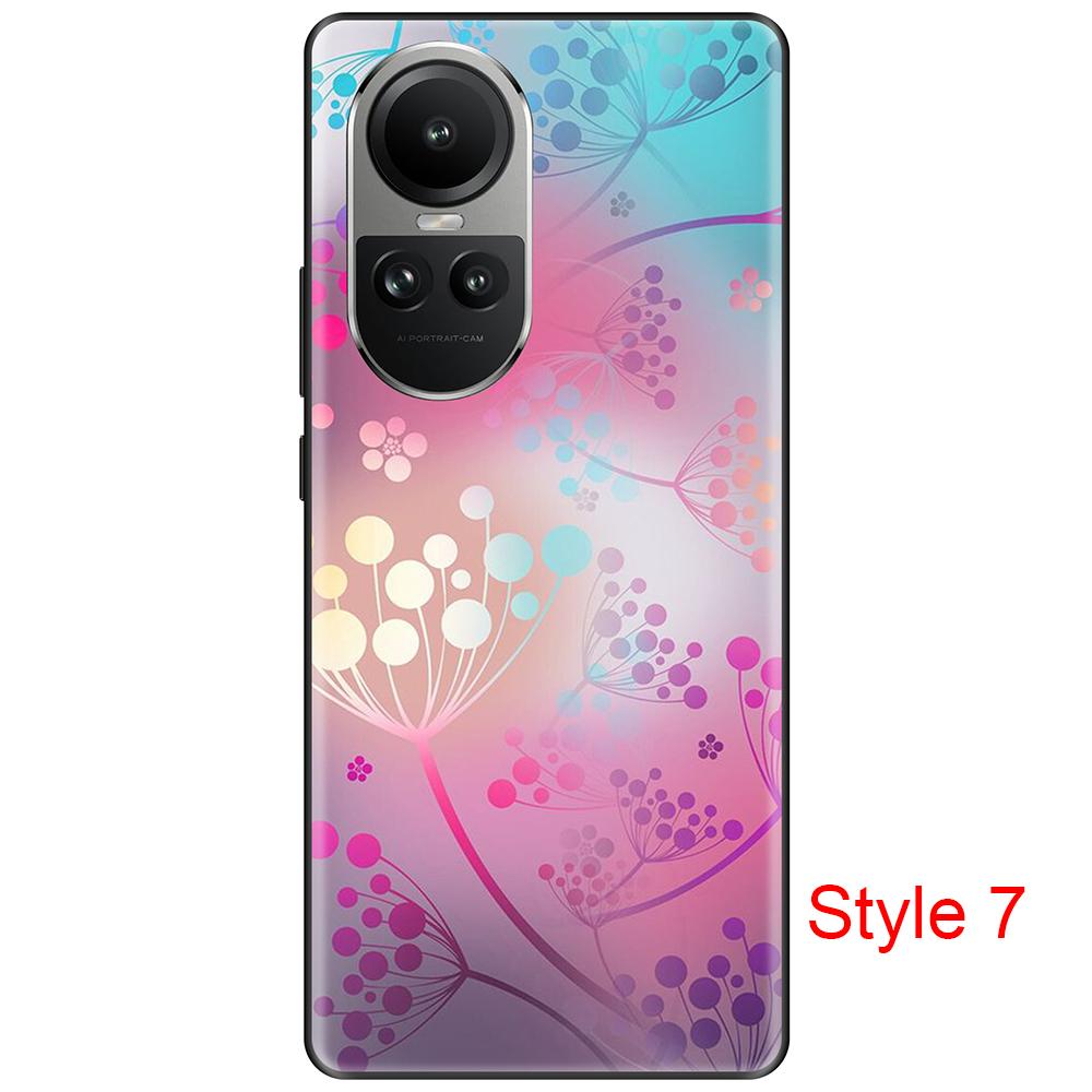 Чехол для Oppo Reno10 Pro 10, роскошный черный на OppoReno10, 6,67 дюйма, полная защита, противоударный силиконовый бампер, мягкий ТПУ