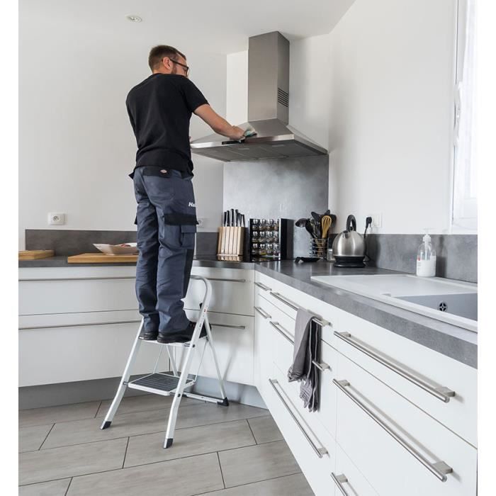 HAILO Marche pied 2 marches pliable antidérapant en acier K20