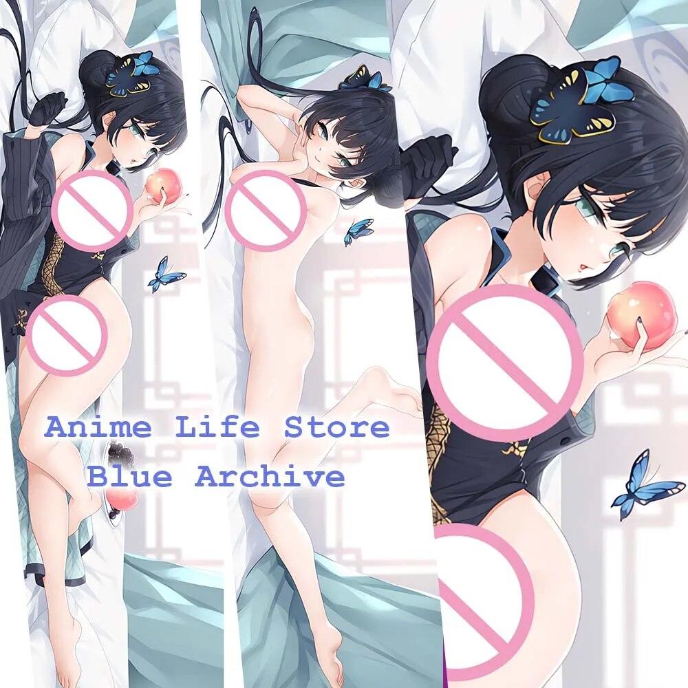 Новая наволочка для тела Kisaki, персиковая кожа, 2WAY Dakimakura, аниме, синий архив, наволочка для косплея, чехол для подушки для сна, обнимания, декор