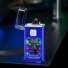Модная USB-электронная импульсная индукционная зажигалка с цифровым дисплеем, ветрозащитная плазменная, для мужчин, для кемпинга на открытом воздухе, маленький инструмент, аксессуары