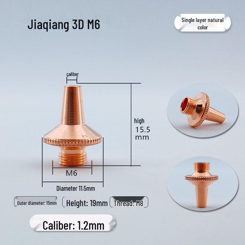 3D M6 Fiber Laser Tube Cutter with Chrome-Plated Purple Copper Nozzle