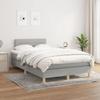 Maison Exclusive - Sommier à lattes de lit et matelas gris clair 120x190 cm tissu