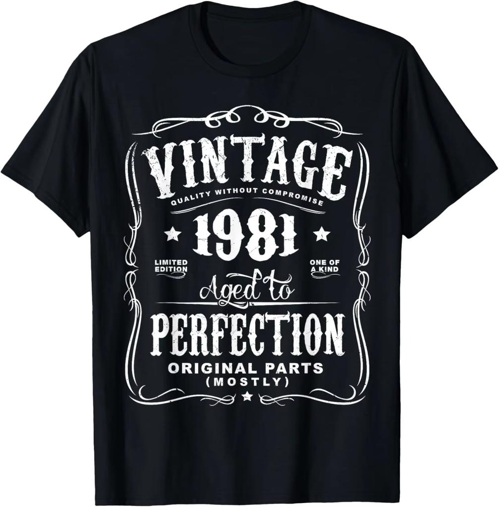 Classic 1981 Original Vintage Birthday Est 1981 Edition Tshirt Print Original Design Gifts T Shirts Summer Tops Camiseta