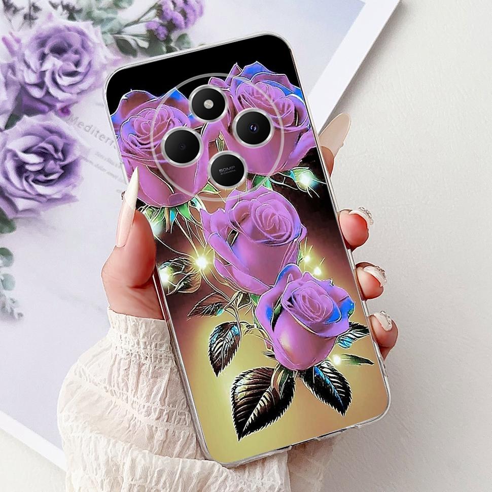 Для Xiaomi Redmi 14C Чехол Модный Чехол Сердце Кошка 6.88" Мягкий ТПУ Защитный Чехол для Телефона Для Xiaomi Redmi 14R 14C Чехлы Coque