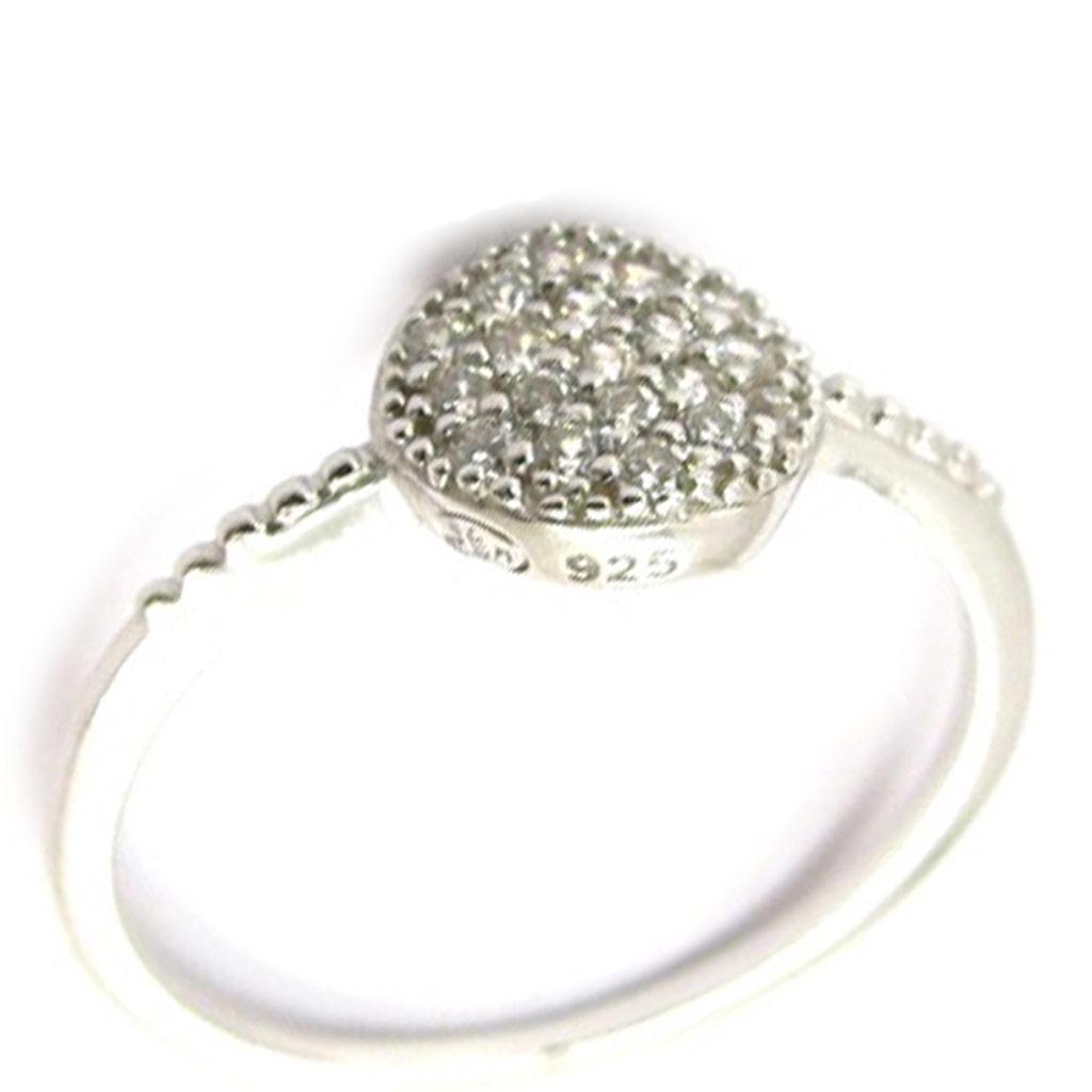 Серебряное кольцо 'Скарлетт' белое