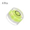 Kozelo 4-Piece Small Round Bubble Level, 12mm Diameter, 7.5mm Thick, Mini Round RV Leveling Tool for Travel Trailer Turntable Camera, Lime