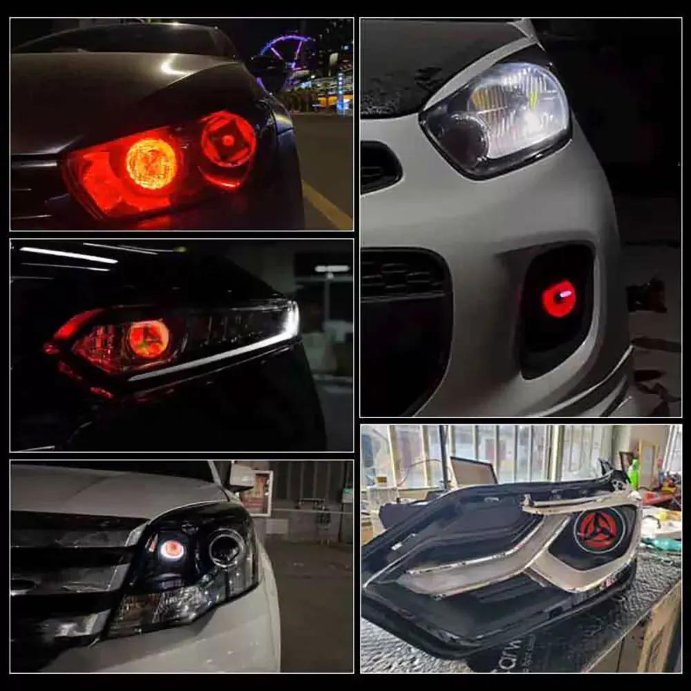 3-дюймовые автомобильные мотоциклетные линзы Devil Eyes фары 12-36 В Demon Eye Dynamic Headlight Assembly с дистанционным управлением Retrofit Accessorie