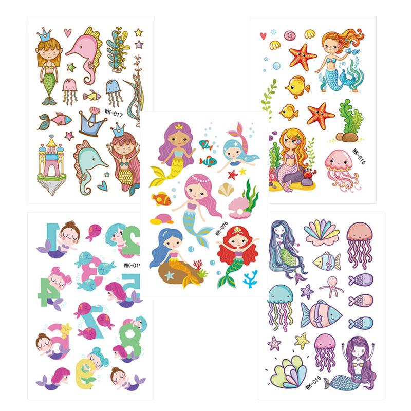 Русалочка вечеринка сувенир для детей фото очки/татуировки наклейки/повязка на голову/хлопающий круг игрушка девочка день рождения подарок декор для детского душа