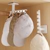 No Punching 6 Hooks Hat Holder Wall Mount Baseball Cap Multifunctional Hanger Wardrobe Hat Storage Hooks