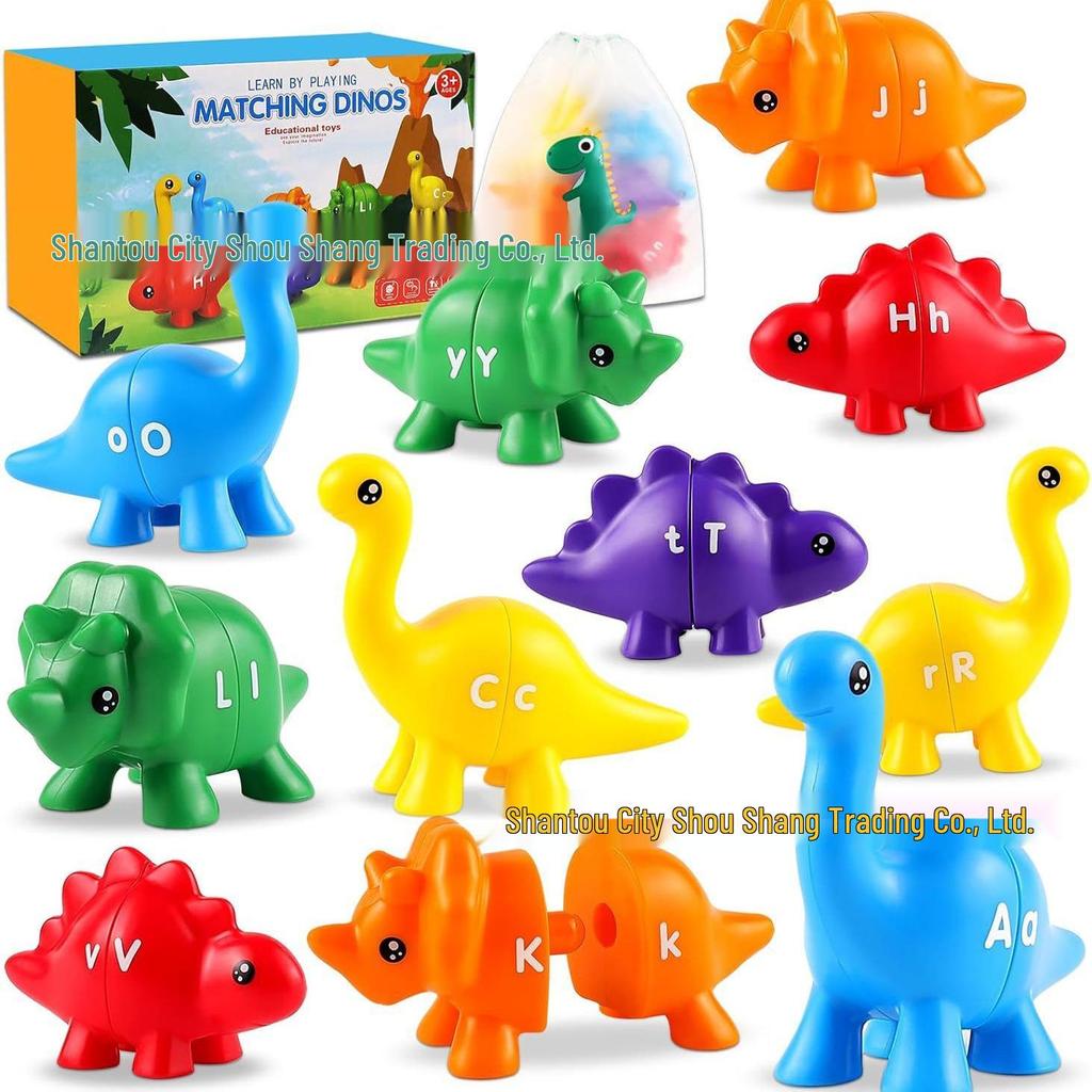 Cross-Border Dinosaur Letter & Number Matching Montessori Toy for Early Childhood Education