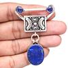 Pendant Lapis Lazuli Silver Jewelry 2.5" Gemstone  Handmade Sterling Silver