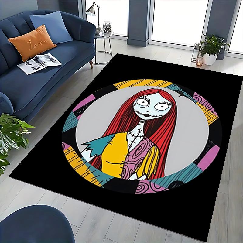 1pc Skull Beauty Split Carpet for Playroom Bedroom Living Room Sofa Home Decor,Game Area Rug Non-slip Floor Mat. D7280137