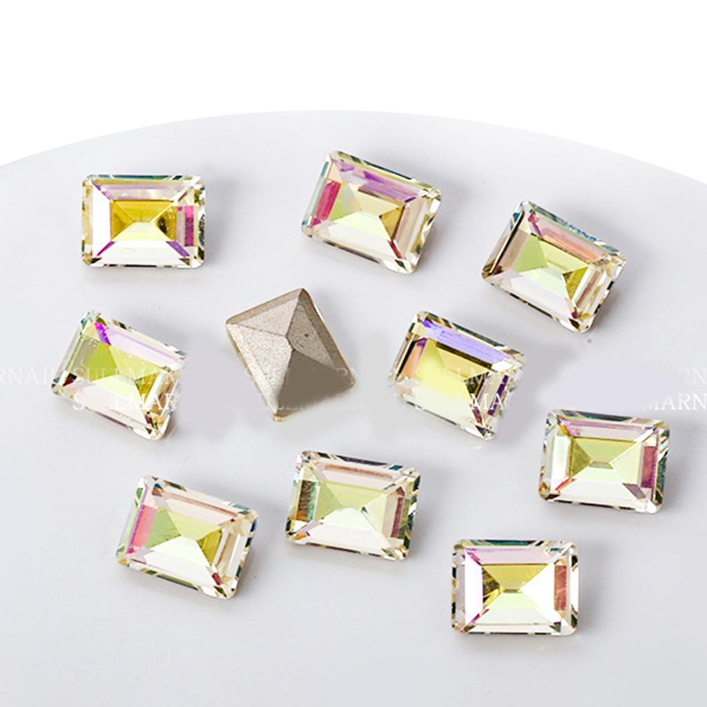 10 шт. кристаллы для ногтей 3D нейл-арт стразы заостренные задние подвески драгоценные камни для ногтей украшения макияж одежда обувь