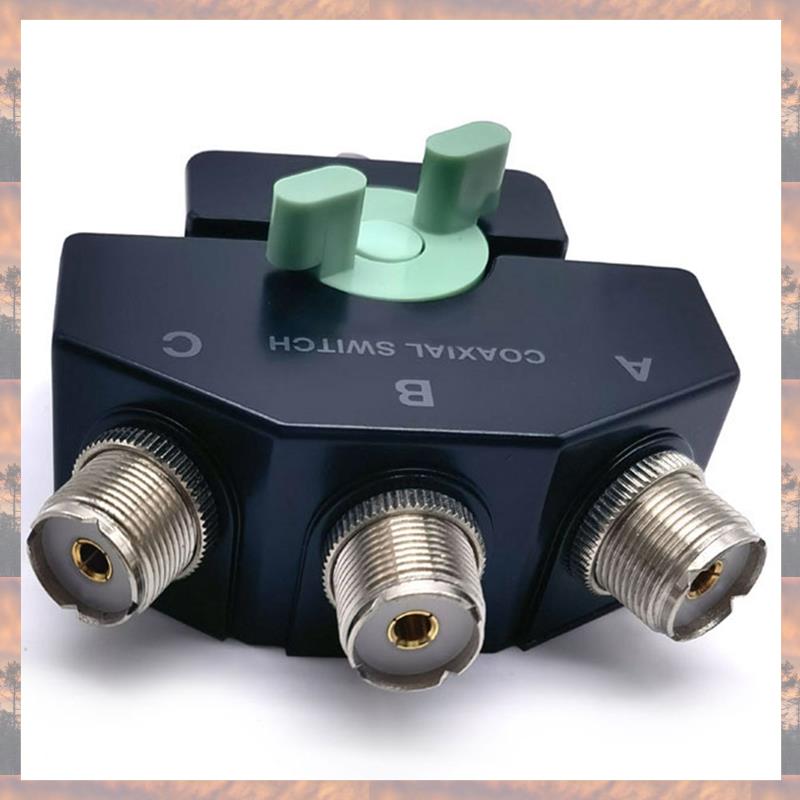 2025 Trend 1 Piece CO-301 Wideband Coax Switch 3 Port Antenna Repeater Heavy Duty M-J Manual Aerial Short-Wave Base Adapter For