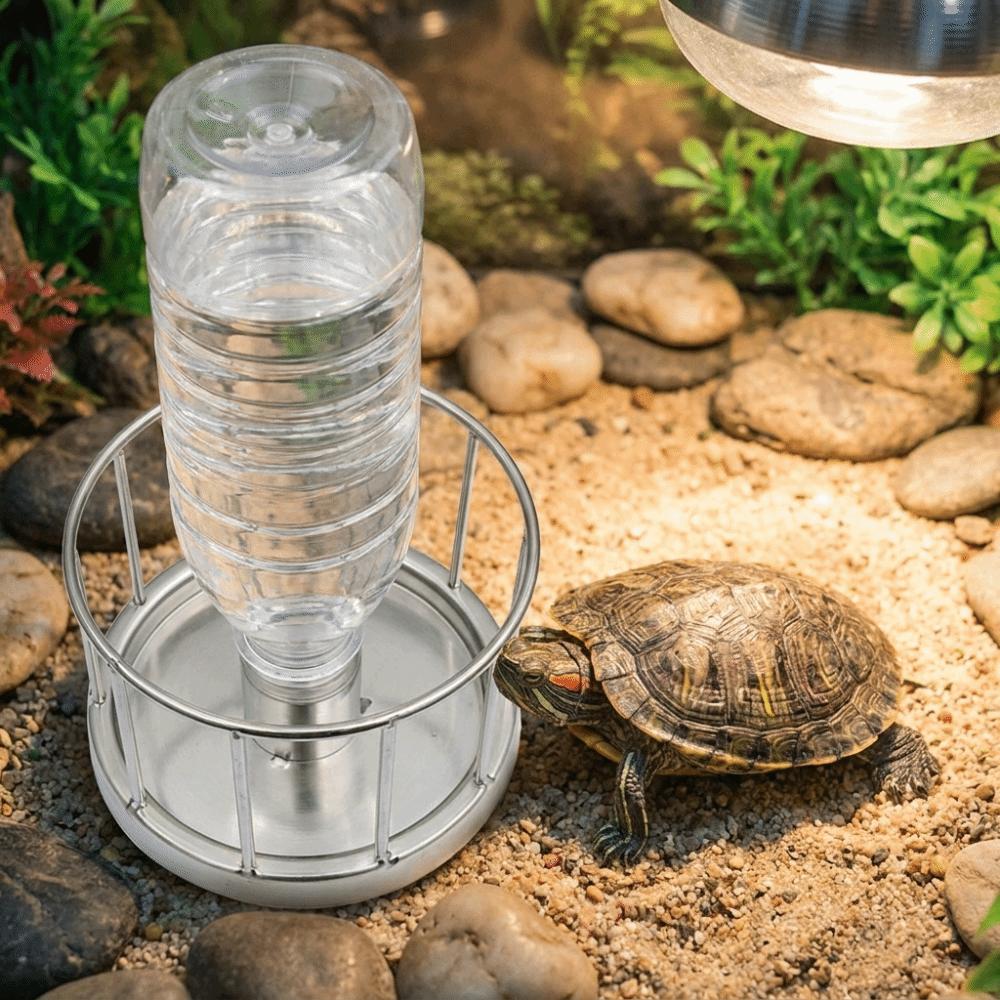 Large Capacity Tortoise Food Dish Fence Design Reptile Water Tray For Amphibians