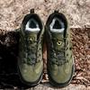 Autumn and Winter Velvet Outdoor Hiking Large Size Men's Shoes Trendy New Hiking Shoes Line Shoes Comfortable Low-top Sports Shoes
