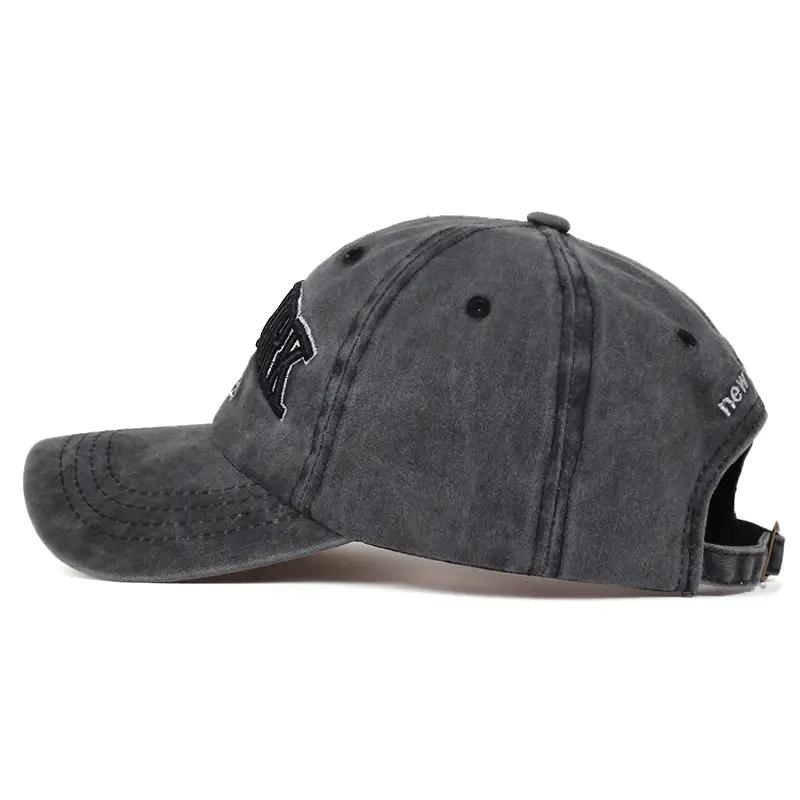 Вышивка Нью-Йорк Мужская бейсболка Выстиранные кепки Gorras Хлопок Хип-хоп Снэпбэк Кепки Открытый Повседневная Дорожная Шляпа Для Женщин