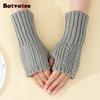 Botvotee Рукава для женщин Y2k Аксессуары Бесплатная доставка Рукава женские Нарукавники Зимние вязаные Теплая защита для рук Половина пальца