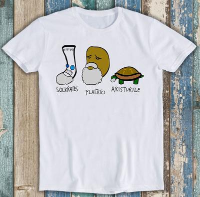 Сократ Платон Аристотель Философы Гик Забавный Подарок Футболка T Shirt M1345
