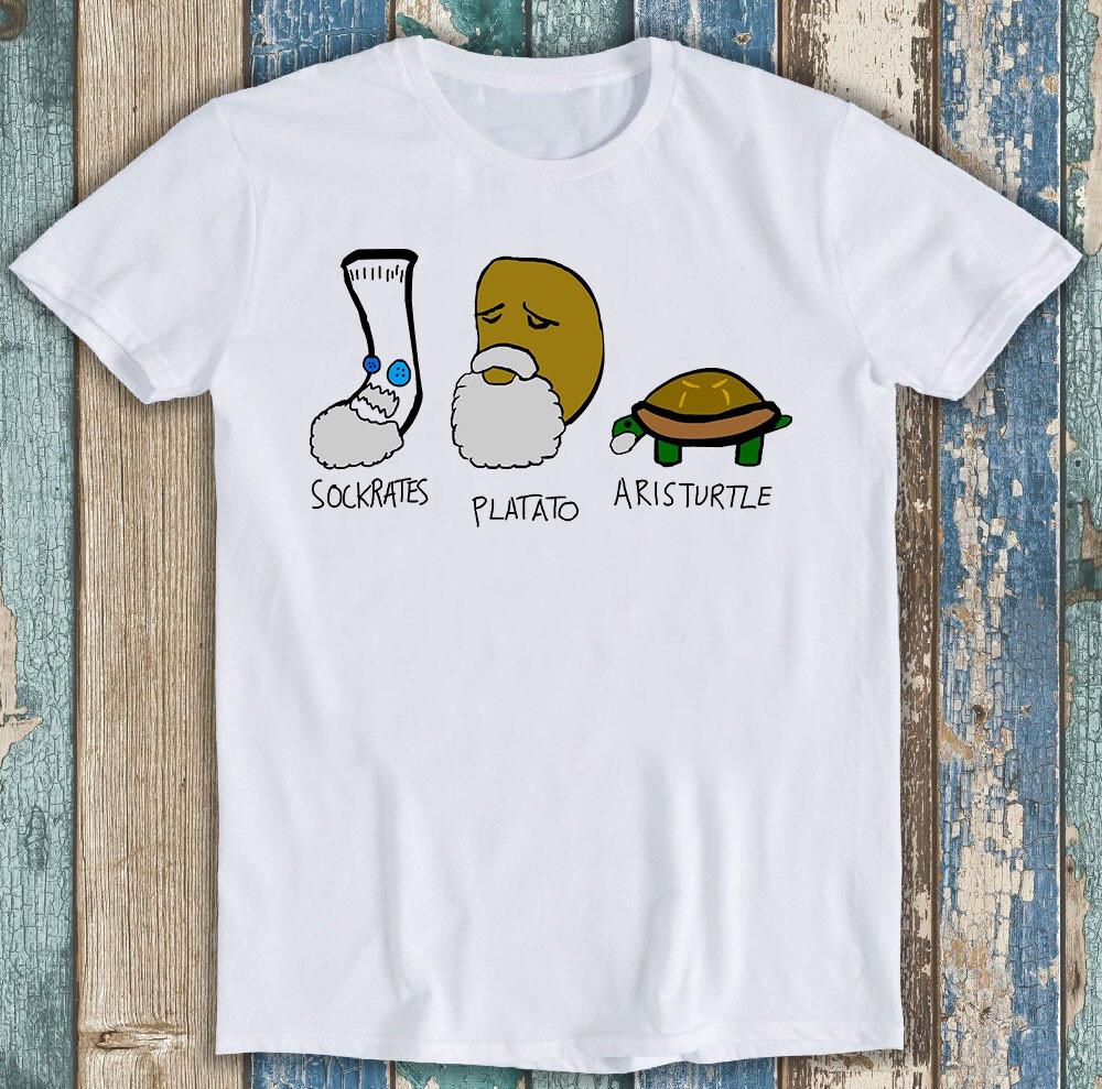 Сократ Платон Аристотель Философы Гик Забавный Подарок Футболка T Shirt M1345
