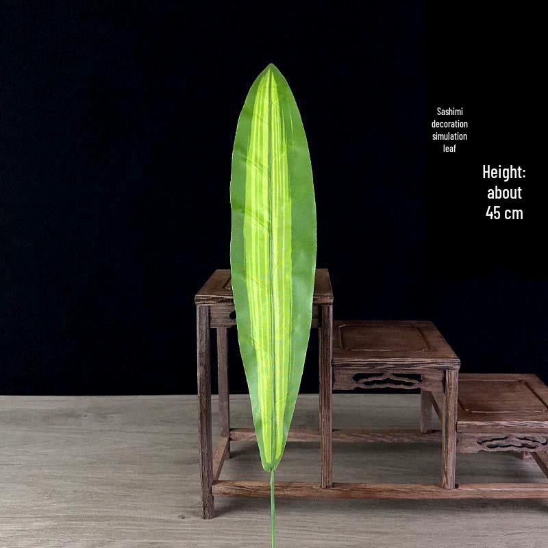 Sashimi Decoration Set: Bamboo Leaves, Edible Flowers & Plants for Salmon and Seafood Dishes