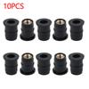 10pcs M5 Motorcycle Windshield Rubber Nuts Vibration Damper Panel Mounting Universal Nuts Practical Replace Motorbike Parts