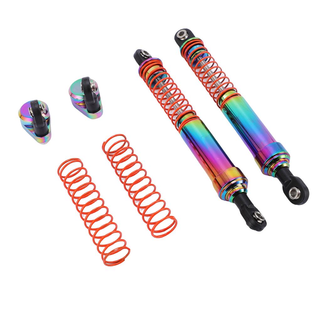 1 Pair RC Car Shock Absorber 105mm Colorful Oil Pressure Damping Large Caliber RC Shock Damper with Offset Cap