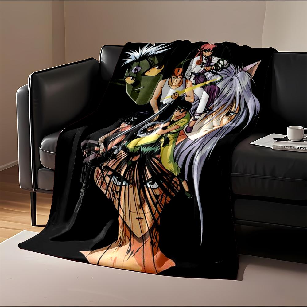 Yu Yu Hakusho anime characters print blanket Flannel blanket for bedroom, living room, sofa, and nap sofas.