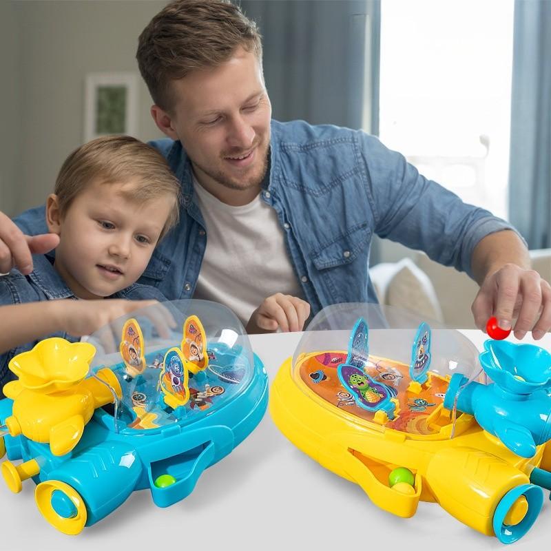 Spacecraft Pinball Machine Game Toy For Kids With Focus Training And Parentchild Play