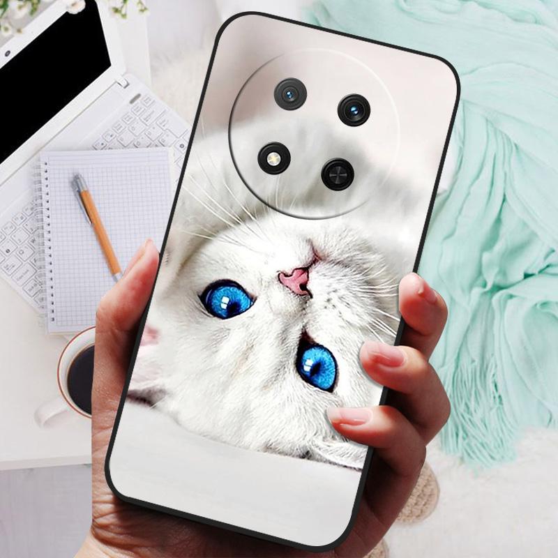 Чехол для Honor Magic7 Lite 5G Крутой Черный Силиконовый Мягкий ТПУ Чехлы для Телефона для Honor Magic 7 Lite 7Lite Защитная Задняя Крышка