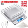 2kg/3kg/500g Small Digital Food Scale LCD Display Gram Scale 0.1/0.01g 6 Modes Oz/gn/ct/ozt/dwt Multifunction Kitchen Scale