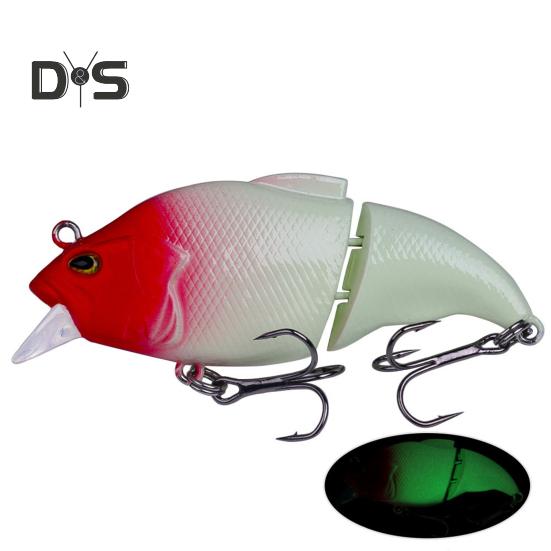 7,5 см/12 г многосоставная рыболовная приманка VIB с крючками, реалистичная двухсекционная жесткая искусственная приманка для пресноводной и соленой рыбалки