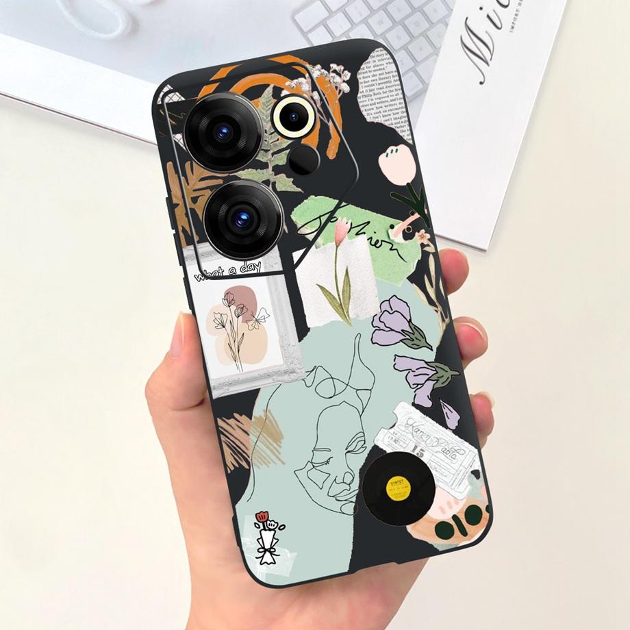 Чехол для телефона Tecno Camon 20 Pro 4G 5G, мягкий силиконовый, с рисунком в виде сердца, желе, для Tecno Camon 20 Premier 20Pro Camon20 Funda