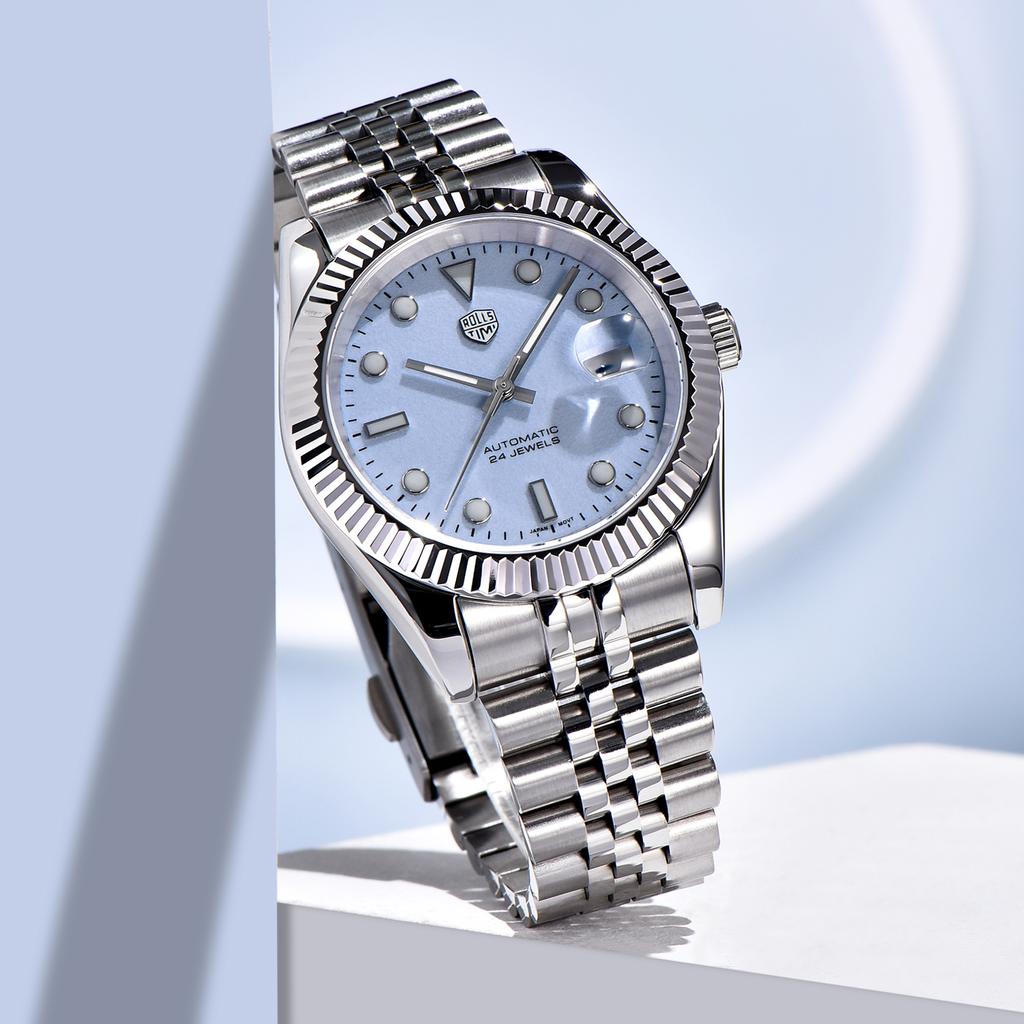RollsTime Men's Watches Luxury Mechanical Wristwatches NH35A Automatic Watch For Men Luminous Dial Waterproof Sports Clock