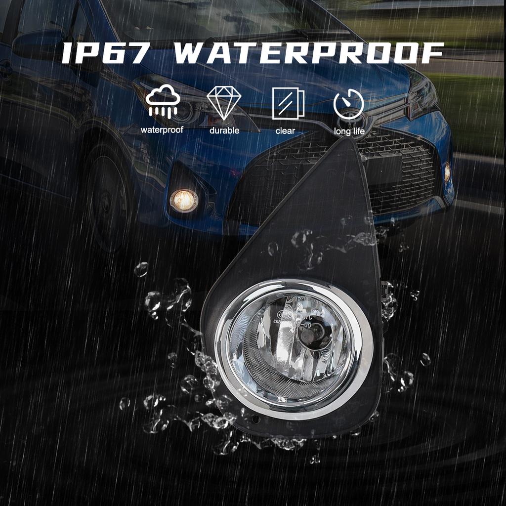 For Toyota Yaris 2014 2015 2016 2017 US Version Fog Lamps Led DRL Daytime Running Lights Car Halogen Front Bumper Headlights 12V