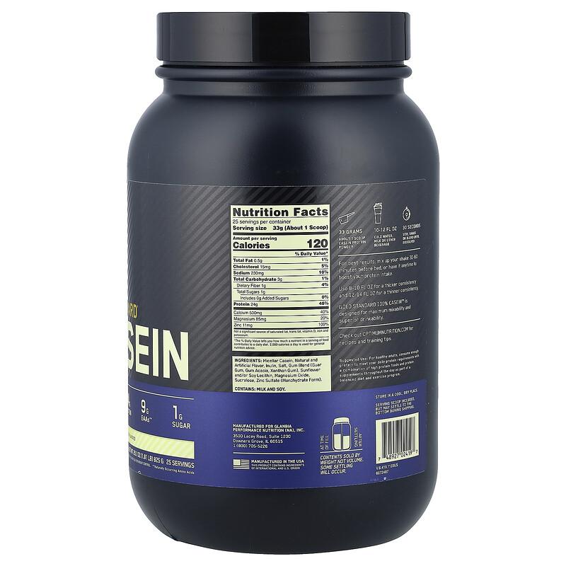 Gold Standard® 100% Casein, Creamy Vanilla, 1.81 lb (825 g)