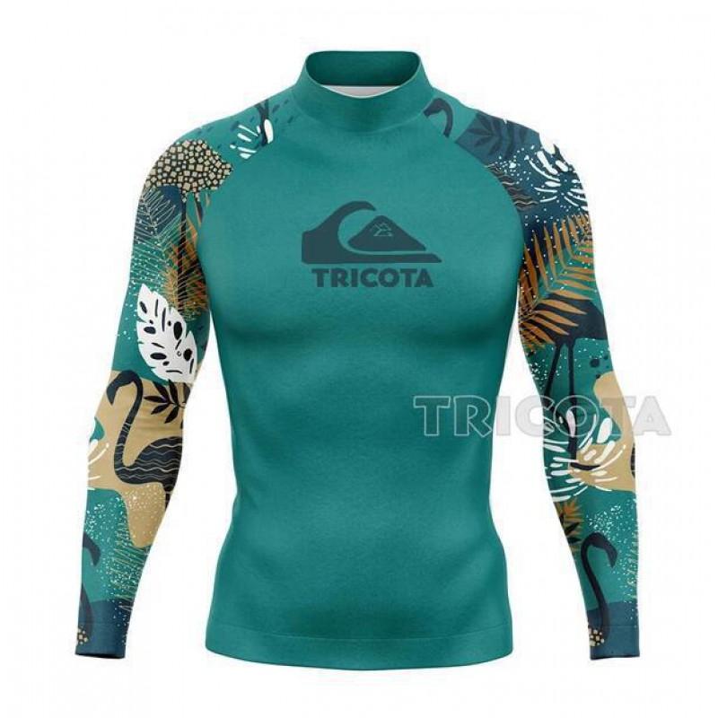 Мужская футболка с длинным рукавом для защиты от солнца UV Protection Quick Dry для серфинга, плавания, дайвинга, водных видов спорта
