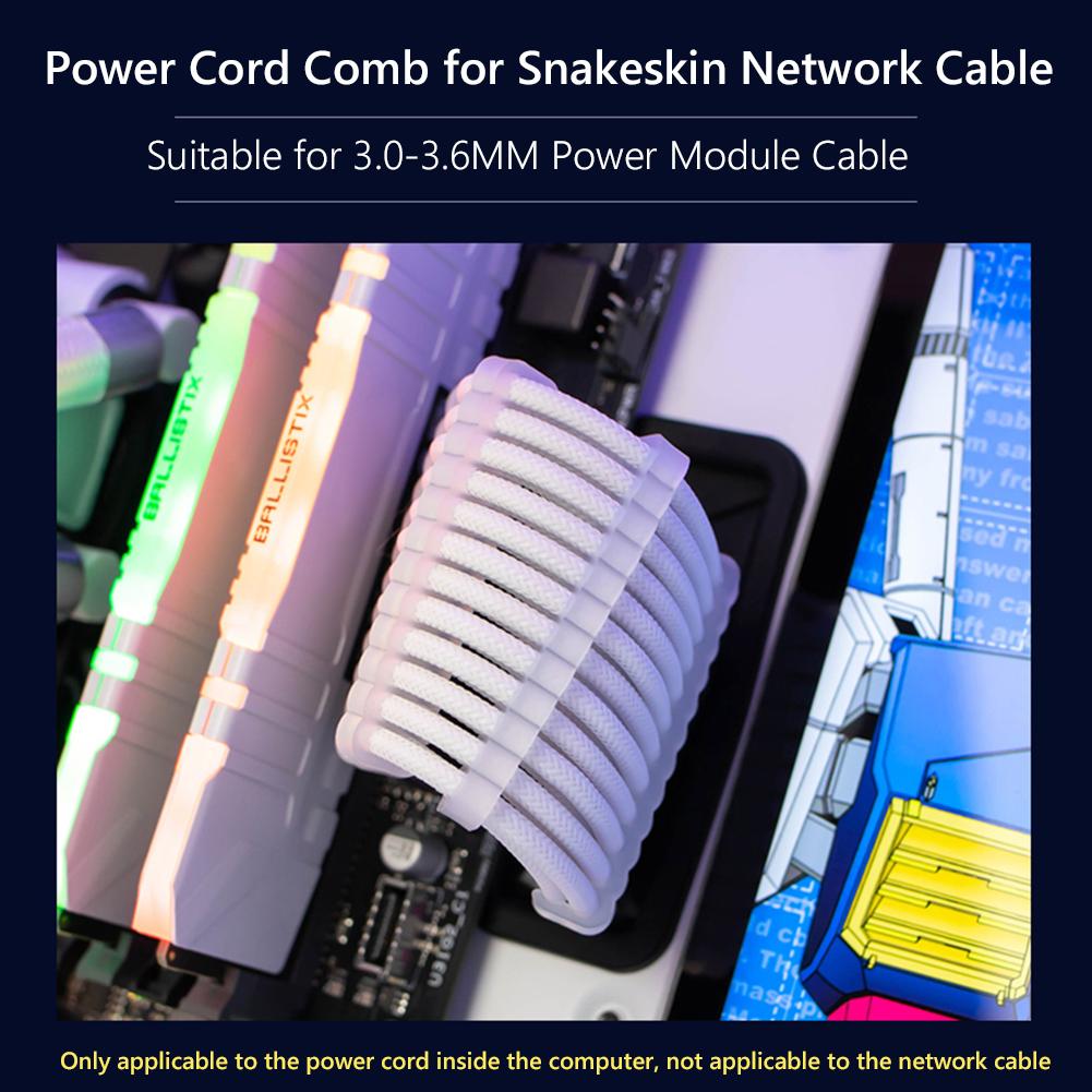 24pcs Computer Cable Manager Clamp Clips for 3.0-3.6mm PC Power Cables Wiring 24Pin 8Pin 6Pin Wire Organizer Combs