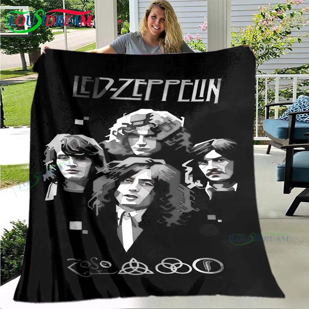 Поп-певец L-Led-Zeppelin Плед, Фланелевый плед для дома, спальни, кровати, дивана, пикника, офиса, походов, отдыха, дневного сна, подарок на день рождения