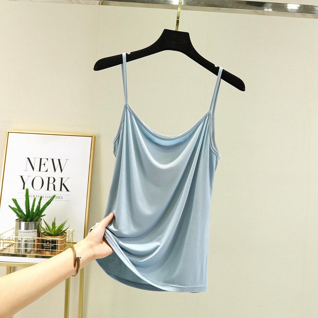 Женская летняя майка-топ без рукавов из модала - Сексуальный топ с круглым вырезом