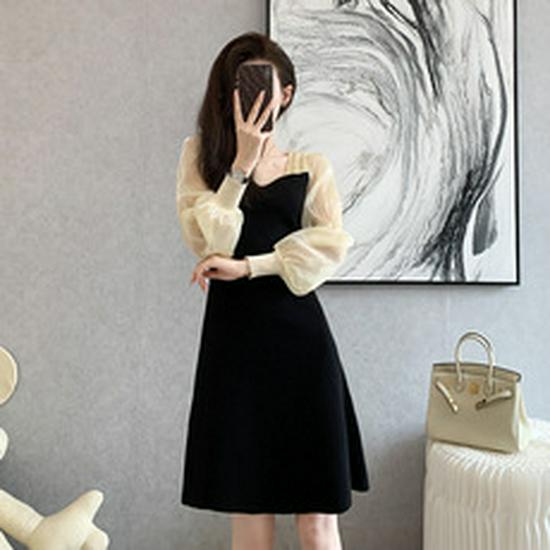 2023 Women's Autumn Embroidered Crane Knit Pullover: Slimming Long Sleeve Base Layer Top