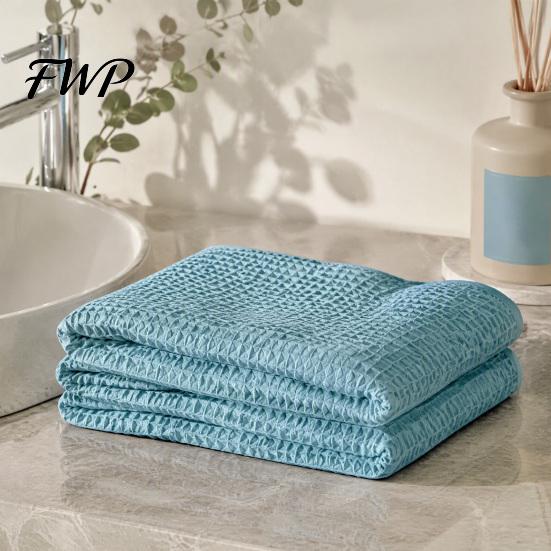Absorbent Spa Towels for Home Cotton Waffle Bath Towel, Large Quick Dry Shower Towel Bathroom Travel Adults, Soft Thickened Skin Friendly Travel,