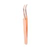 Eyelash Applicator Tool DIY Rose Gold Curved Lash Tweezer for Easy Lashes Application and Removal