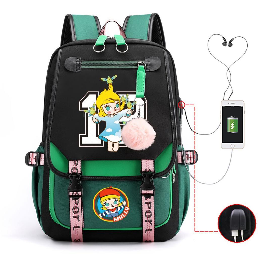 Принт модный школьный рюкзак колледж стиль средняя школа старшеклассники большая вместимость