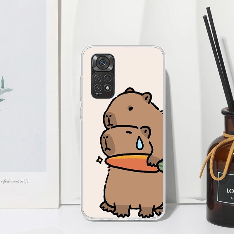 Funny Capybara Cartoon Animal Phone Case For Xiaomi Redmi Note 15 13 14S 14 Pro Plus 12S 11S 10S 12 11E 10 11T Art Fundas Back C
