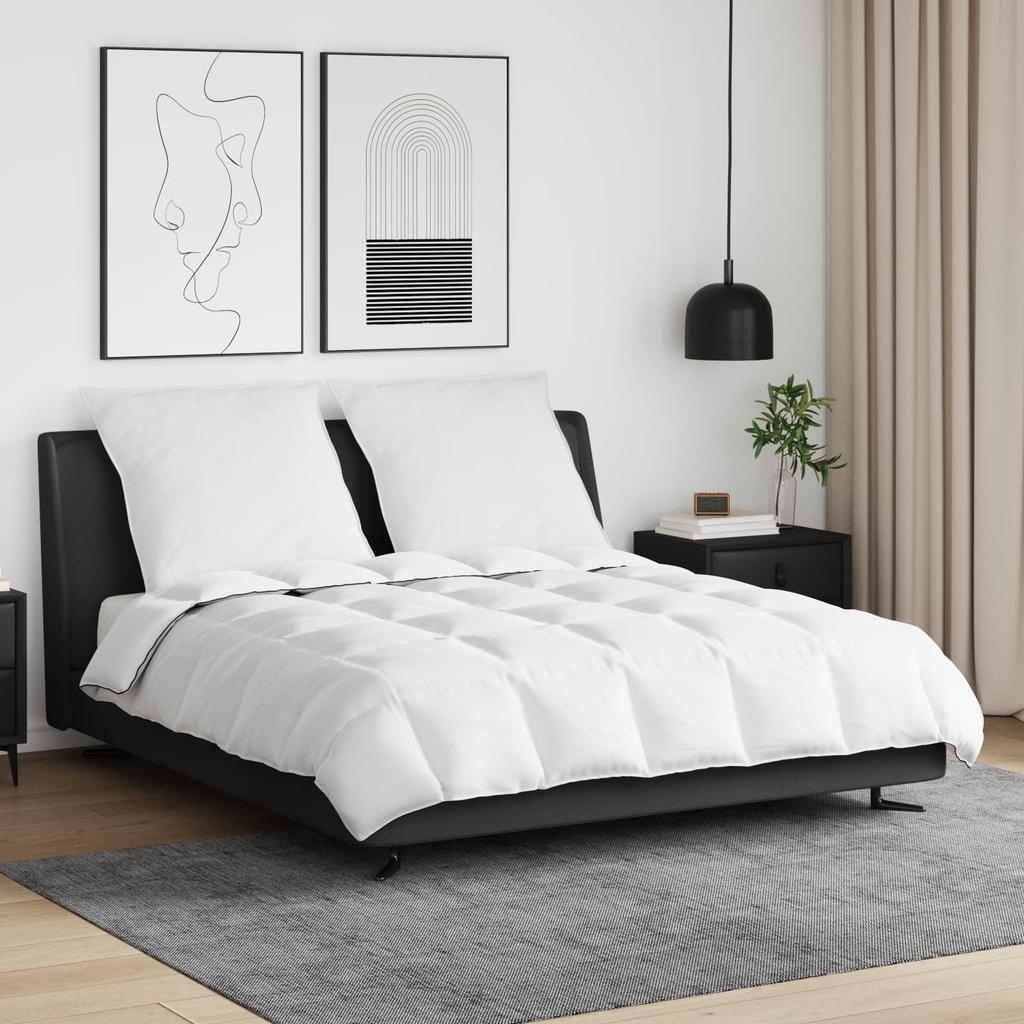 Winter Duvet Set with Pillows 3 pcs White Down Feather