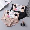 Breathable Mesh Mid-Waist No Trace Abdominal Slimming Pants Small Tummy Slimming Thin Ice Silk Body Shaping Panties