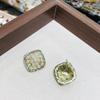Модные квадратные серьги-гвоздики для женщин с имитацией жемчуга, мини-бусины в стиле пэчворк со стразами, геометрические серьги, подарочные украшения для вечеринок