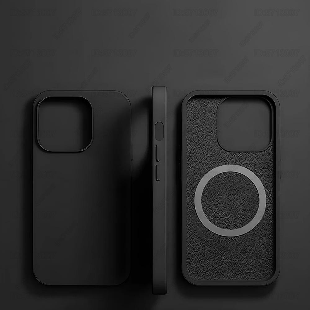 Magnetic Liquid Silicone Shockproof Case For For Iphone 16 15 14 13 12 11 Pro Max 16 Plus For Magsafe Wireless Charge Cover